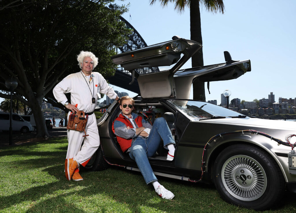  Roger Bart and Axel Duffy as Doc Brown and Marty McFly in Back to the Future the Musical Australia