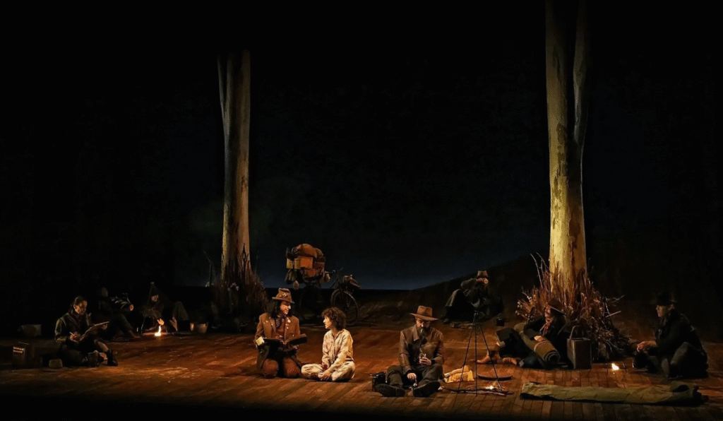 Paul Capsis, Ziggy Resnick and Josh McConville in The Shiralee. Photography by Prudence Upton.