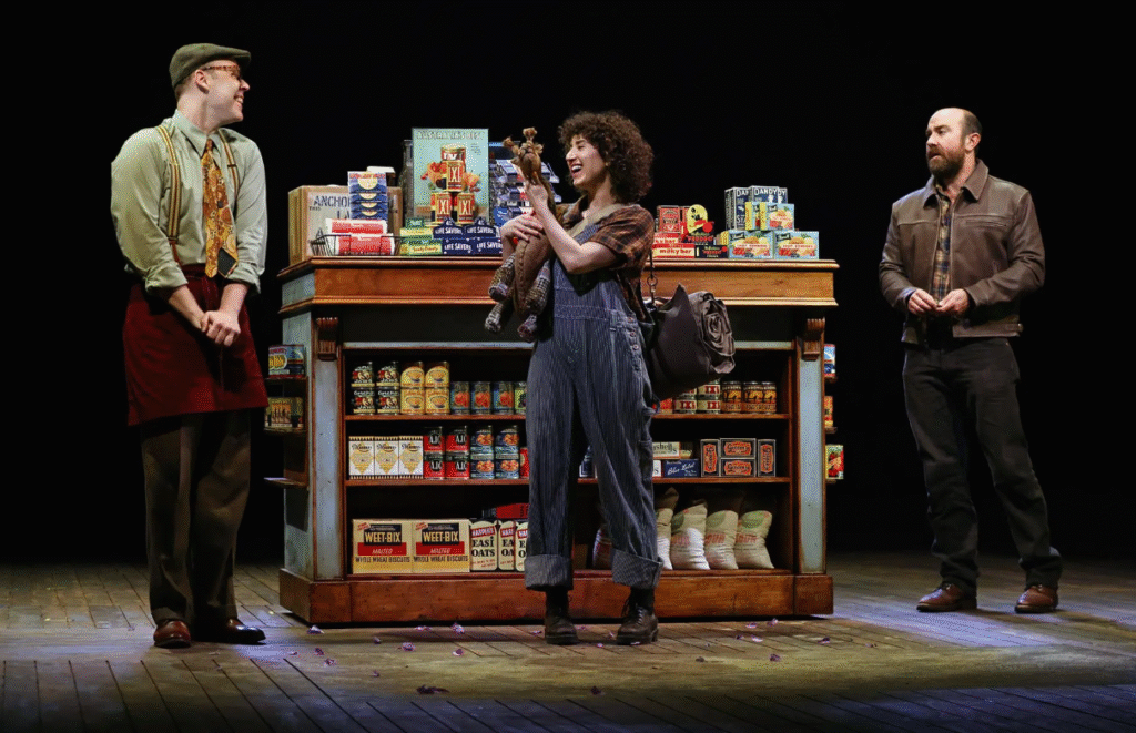 Paul Capsis, Ziggy Resnick and Josh McConville in The Shiralee. Photography by Prudence Upton.