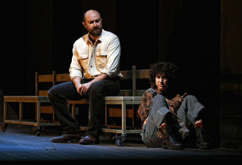 Ziggy Resnick and Josh McConville in The Shiralee. Photography by Prudence Upton.