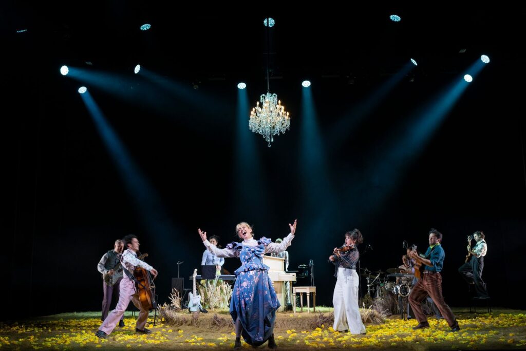 Kala Gare and the company of My Brilliant Career at Sydney Theatre Company (2025). Photo: Pia Johnson