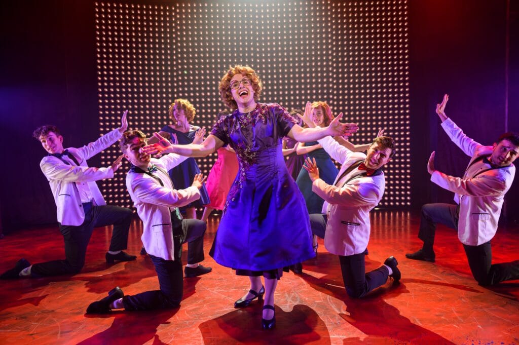 Andrew Bevis and the Ensemble in Tootsie. Chris Huntley Turner & Andrew Bevis in Tootsie. Photo by Robert Miniter