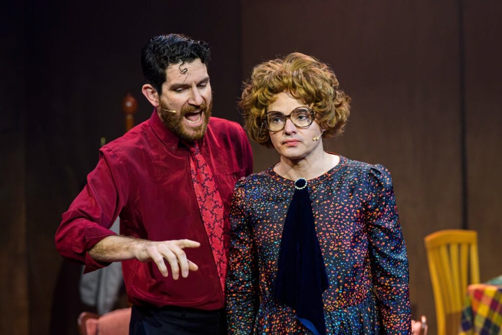 Chris Huntley Turner & Andrew Bevis in Tootsie. Photo by Robert Miniter