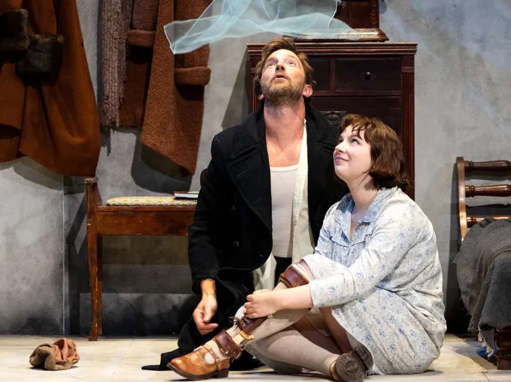 The Glass Menagerie MTC (2026): Tim Draxl and Millie Donaldson. Photo © Pia Johnson