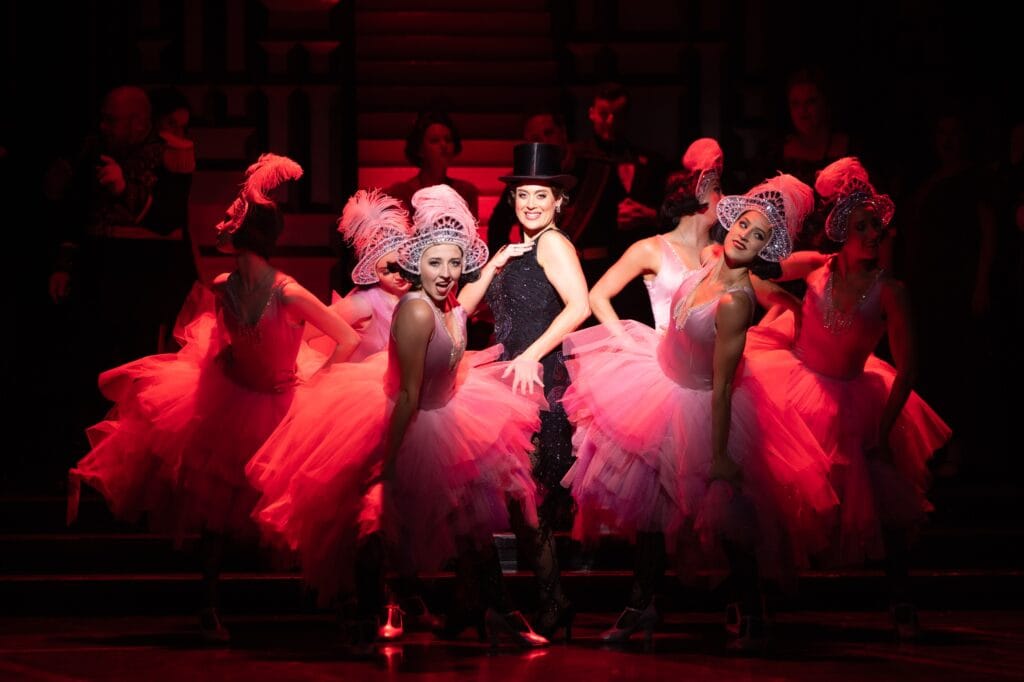 Julie Lea Goodwin as Hanna Glavari and Opera Australia Dancers in Opera Australia's The Merry Widow 2026. Photo Credit: Carlita Sari