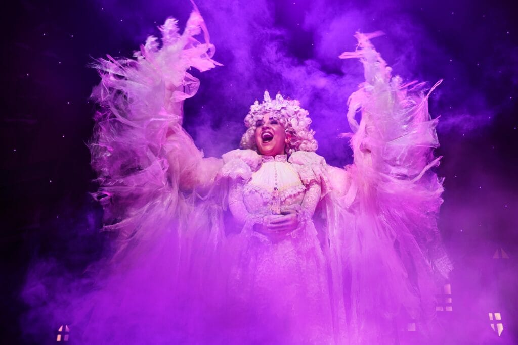 Christmas Carol Goes Wrong original West End Cast. Photos: Matt Crockett and Mark Senior
