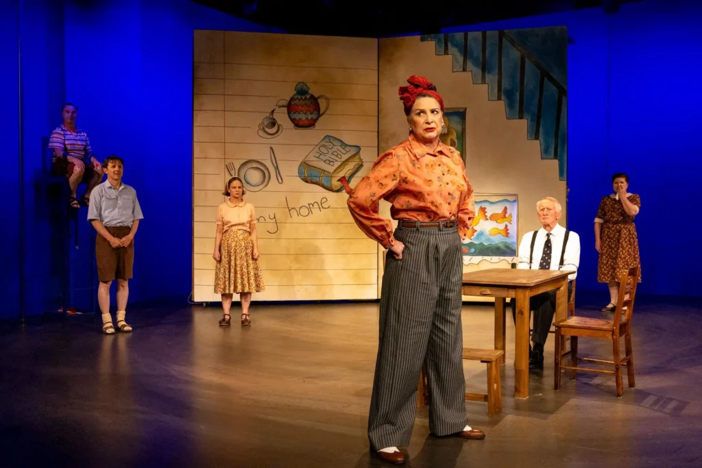 Pamela Rabe and the cast of The Book of Everything, Belvoir St (2026). Photo: Brett Boardman