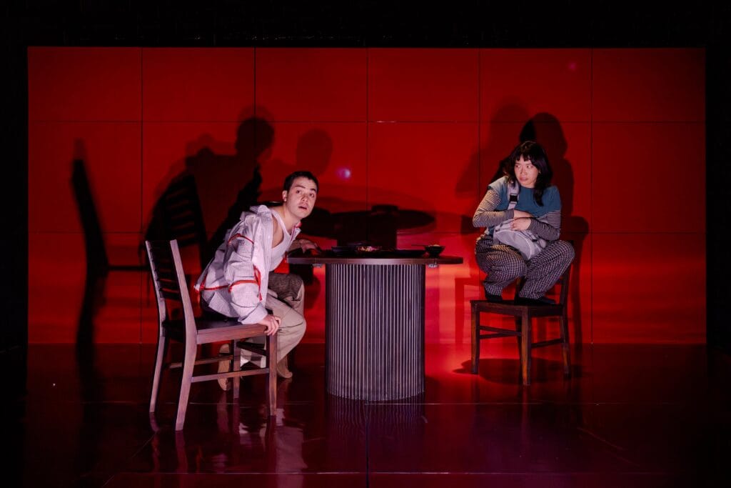 Rachel Seeto and Dominic Lui in lacuna, Griffin Theatre (2026). Photo: Phil Erbacher